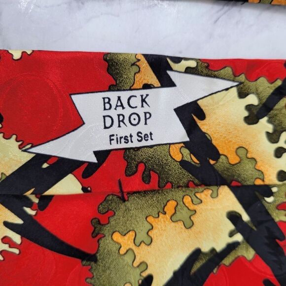 Greatful Dead Back Drop First Set Vintage 90's Silk Necktie Men's Tie - Picture 6 of 10